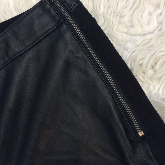 NWOT WHBM Black Vegan Leather Front Leggings - Picture 6 of 9